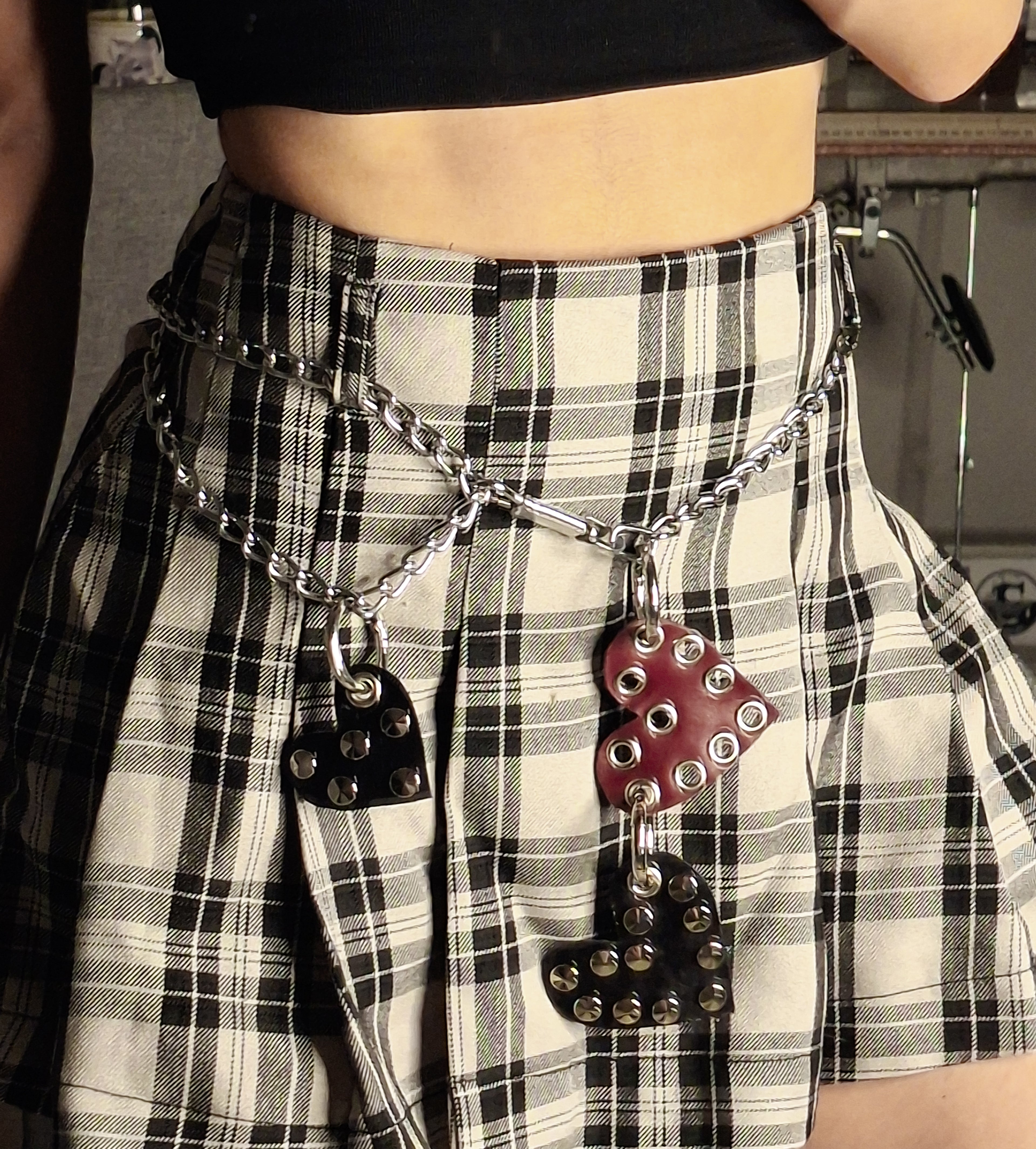 LEATHER HEART KEYCHAINS