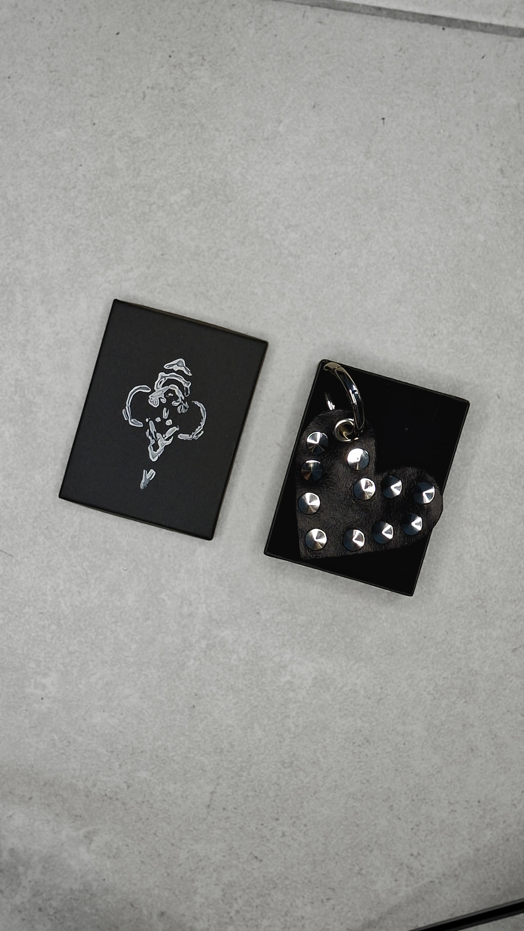 LEATHER HEART KEYCHAINS