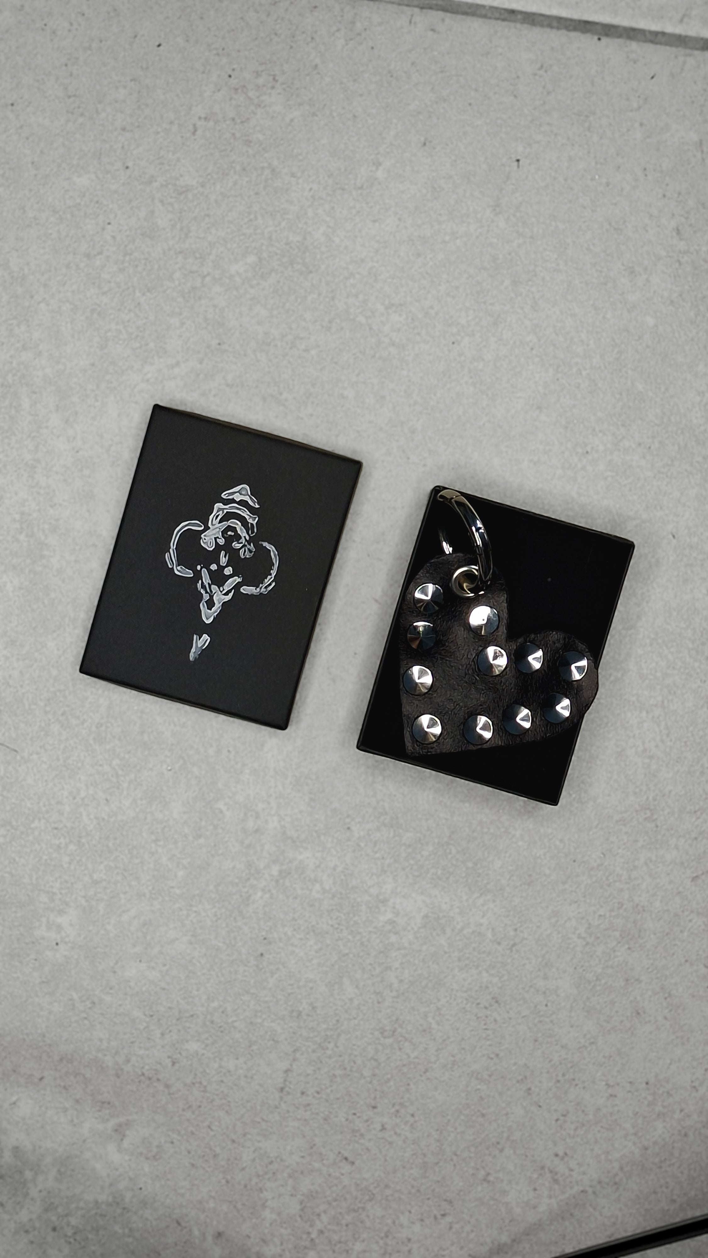 LEATHER HEART KEYCHAINS