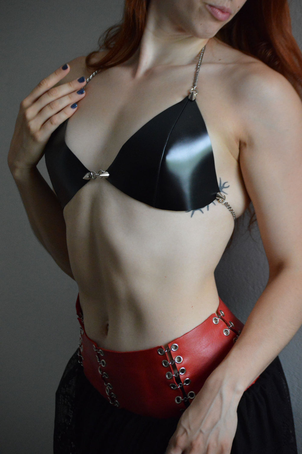 DERAS LEATHER TOP