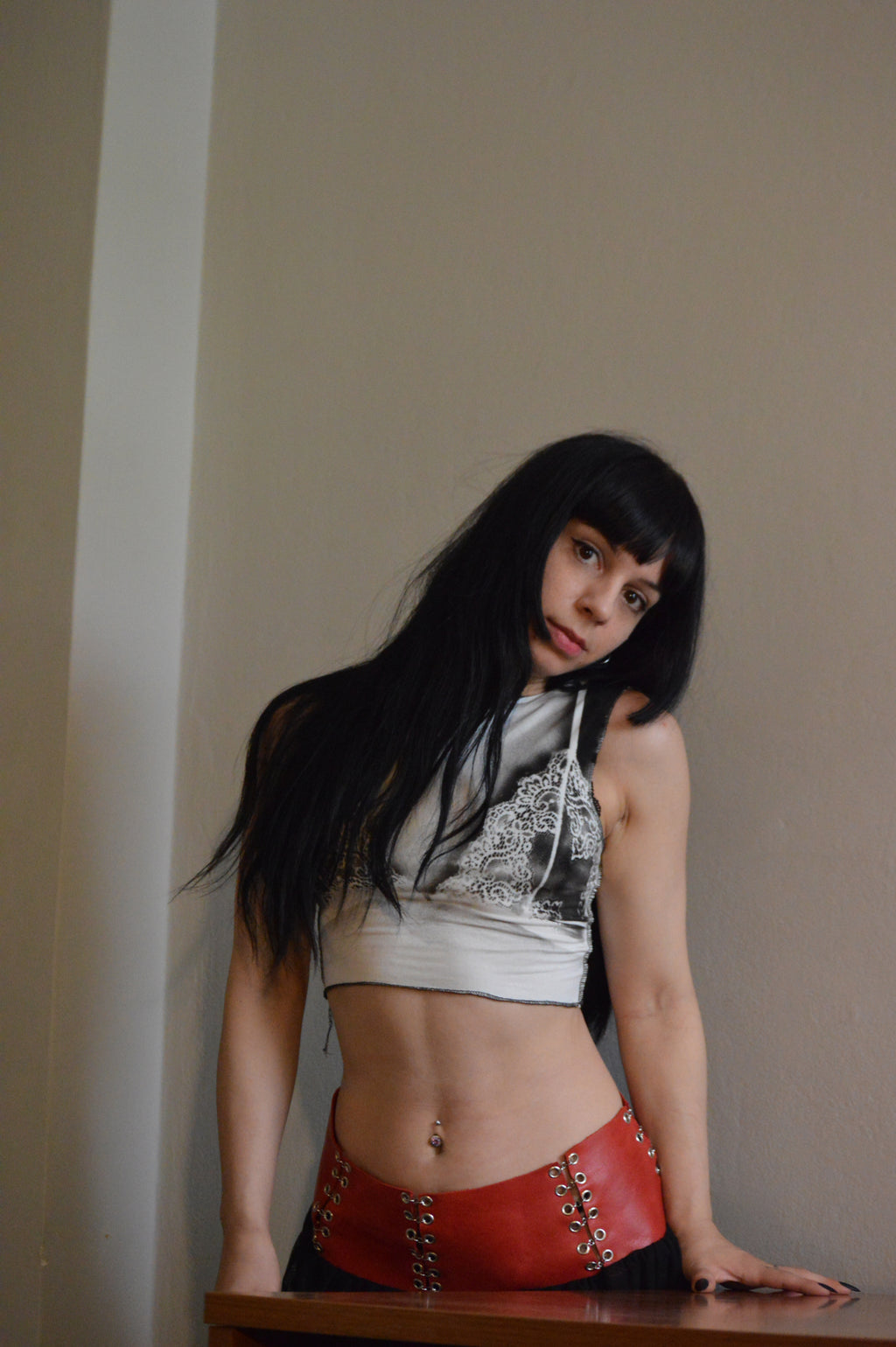 AIRBRUSHED BRALETTE TEE