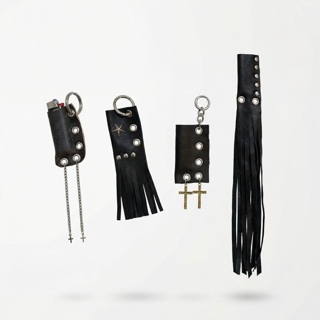 LEATHER LIGHTER & LIPSTICK HOLDERS