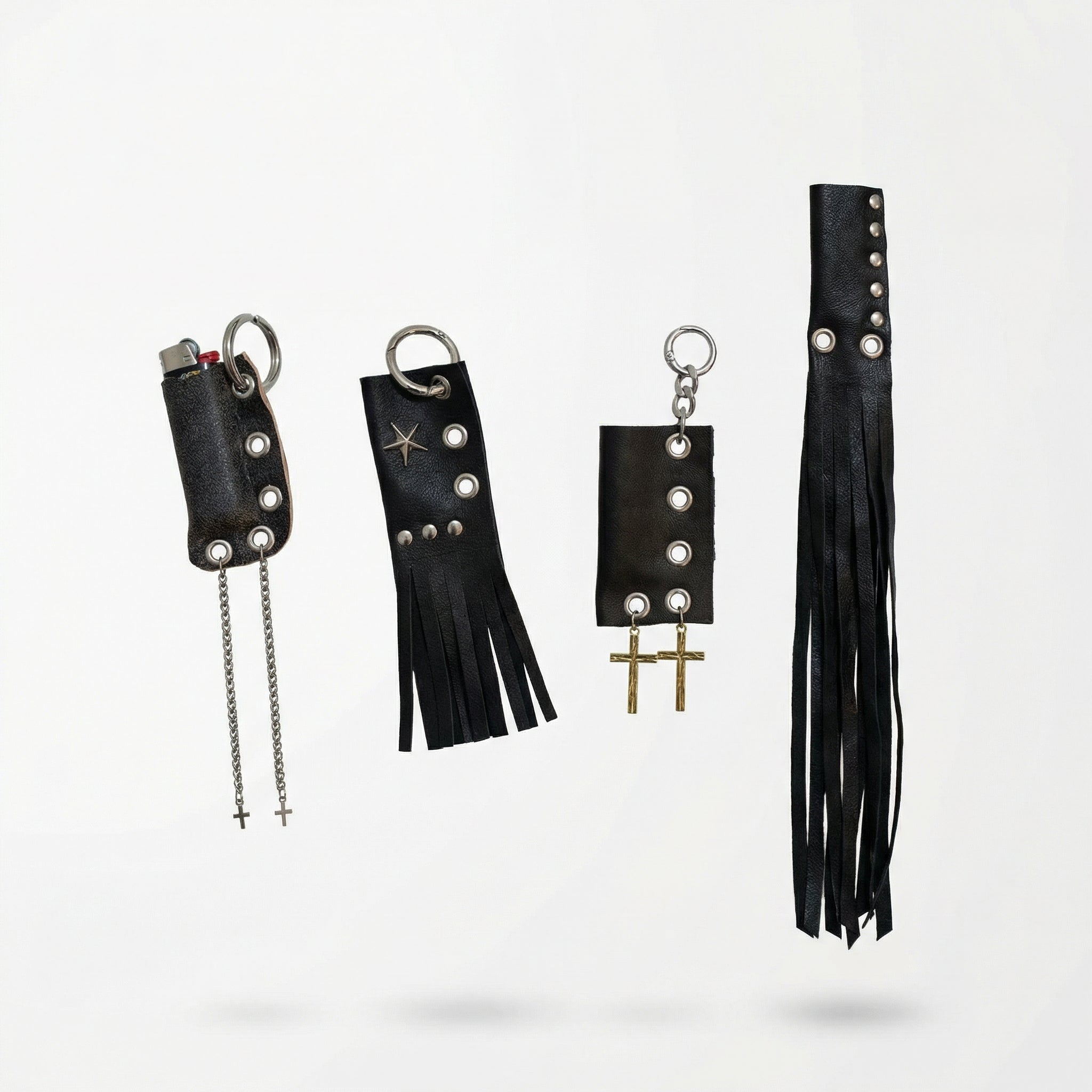 LEATHER LIGHTER & LIPSTICK HOLDERS