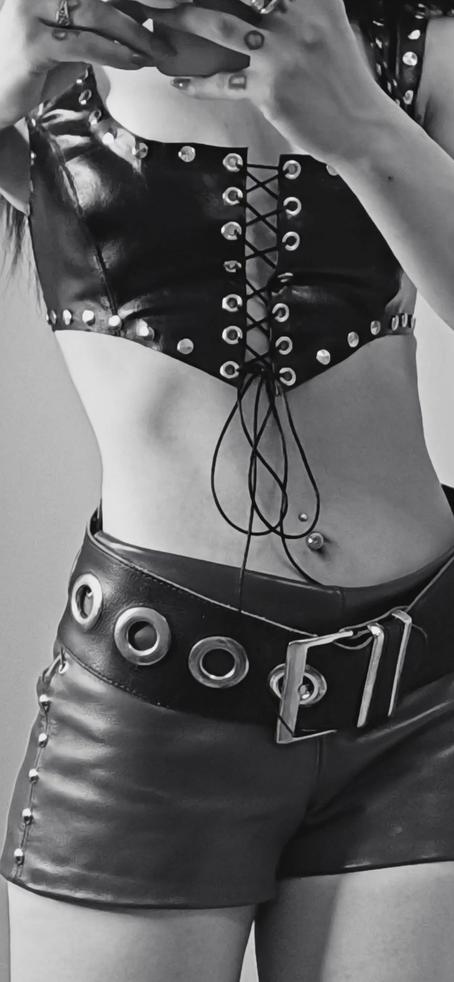 DORA LEATHER BRALETTE