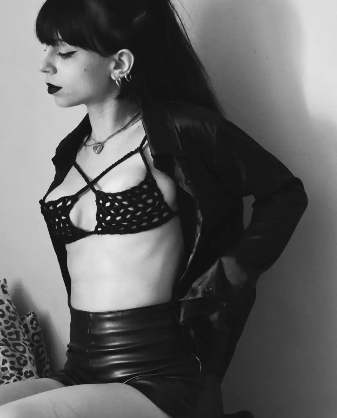 Hand knitted bralette 1 piece