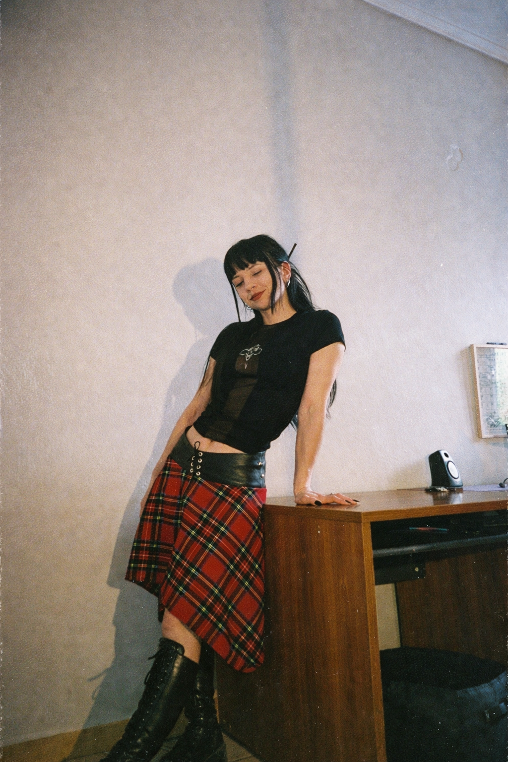 DERAS LOGO MESH T-SHIRT BLACK