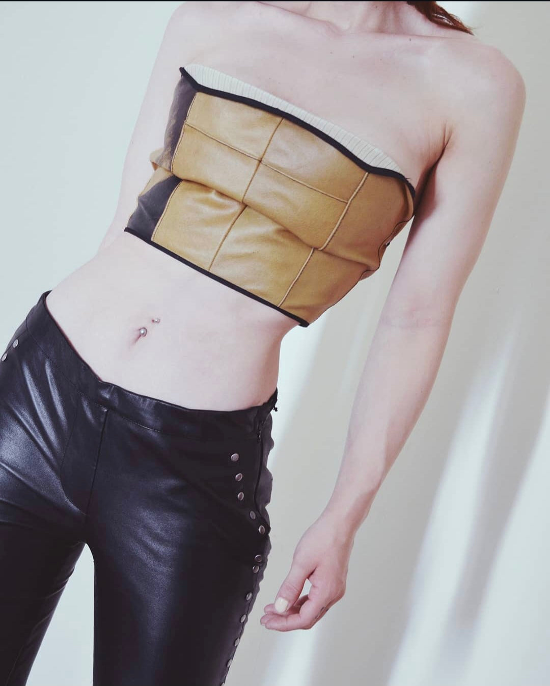 1 OF 1 LEATHER TOP