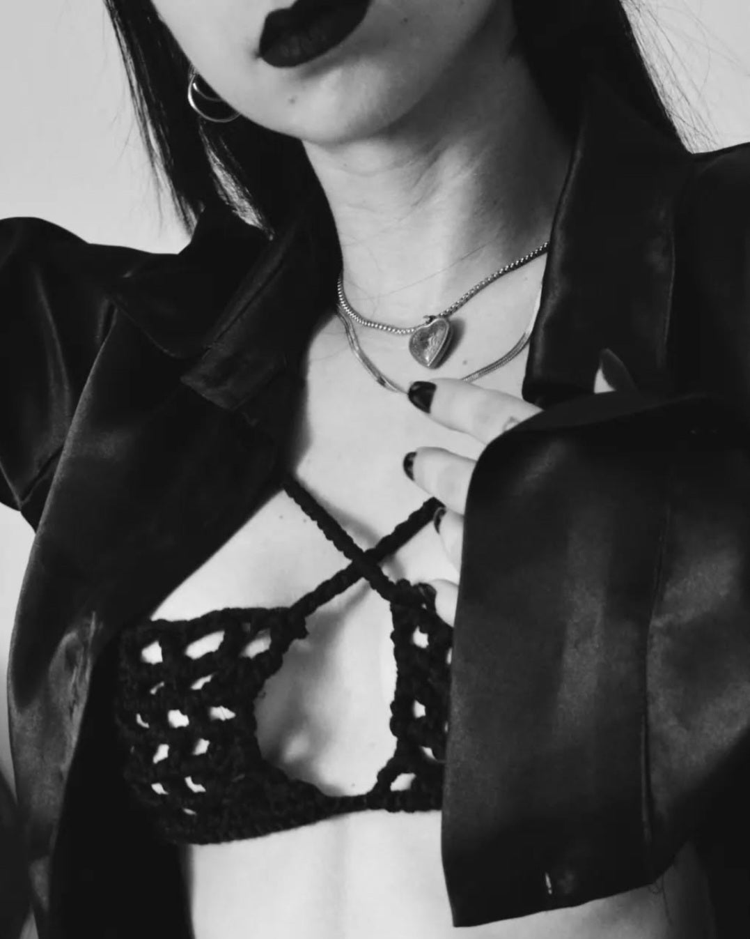 Hand knitted bralette 1 piece